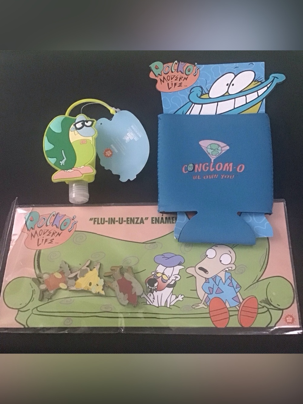 Nickelodeon Rocko’s Modern Life Culturefly Nicki Box Pins Filbert Caddy Koozie
